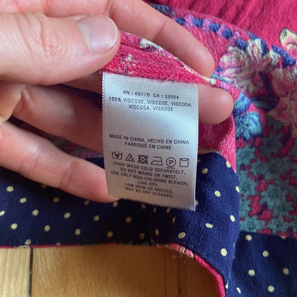 Anthropologie By Anthropologie Printed Pink Floral Polka Dots Dress - Picture 10 of 10